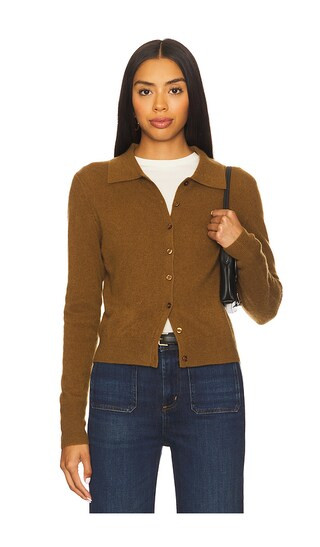 Cashmere Collared Cardigan in Golden Brown | Revolve Clothing (Global)