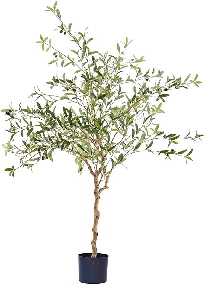 Phimos 5FT Artificial Olive Tree (60") Tall Fake Potted Olive Tree with Planter Large Faux Olive ... | Amazon (US)