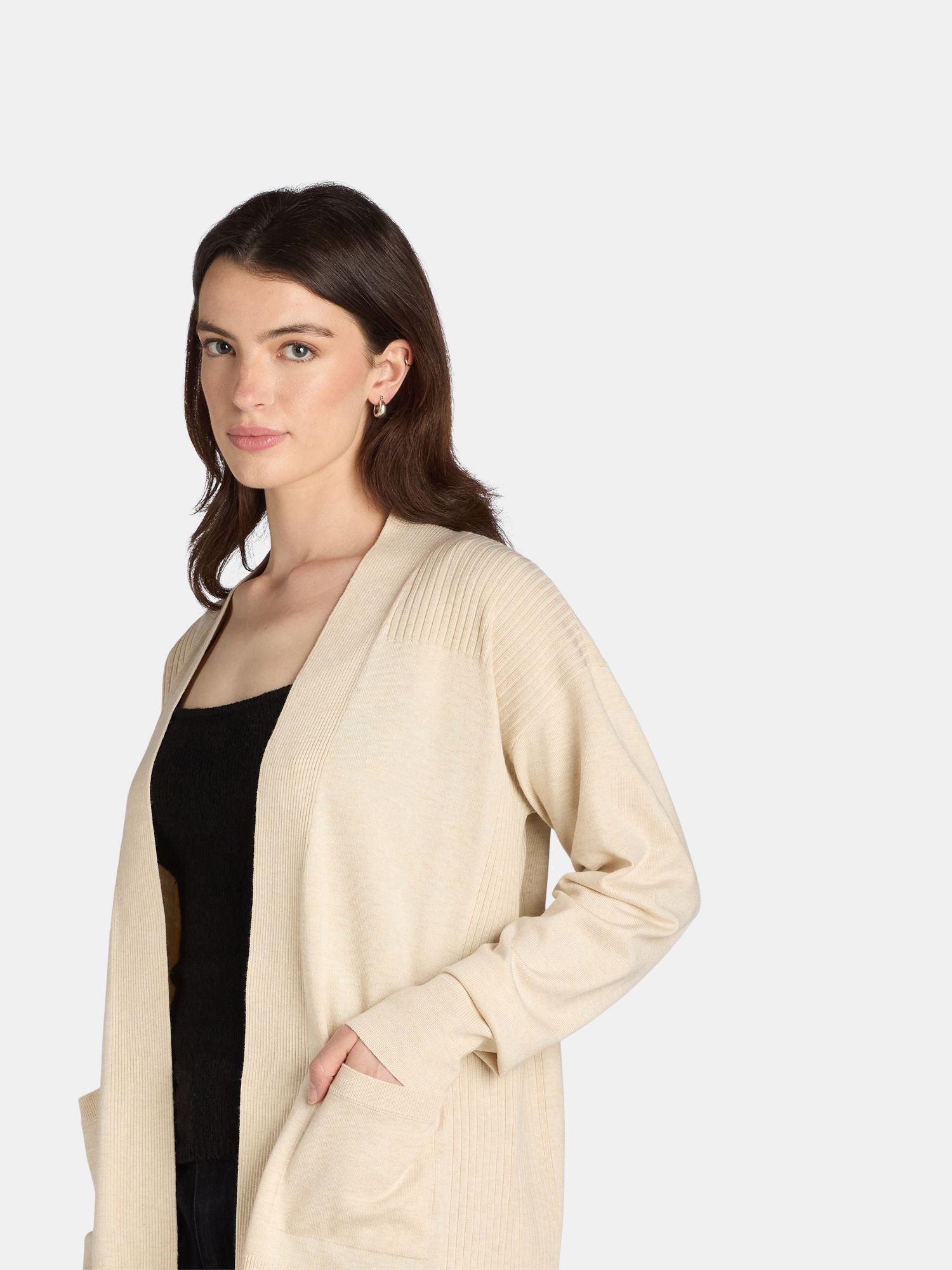 Time and Tru Women's Open Front Cardigan, Size XS-XXXL | Walmart (US)