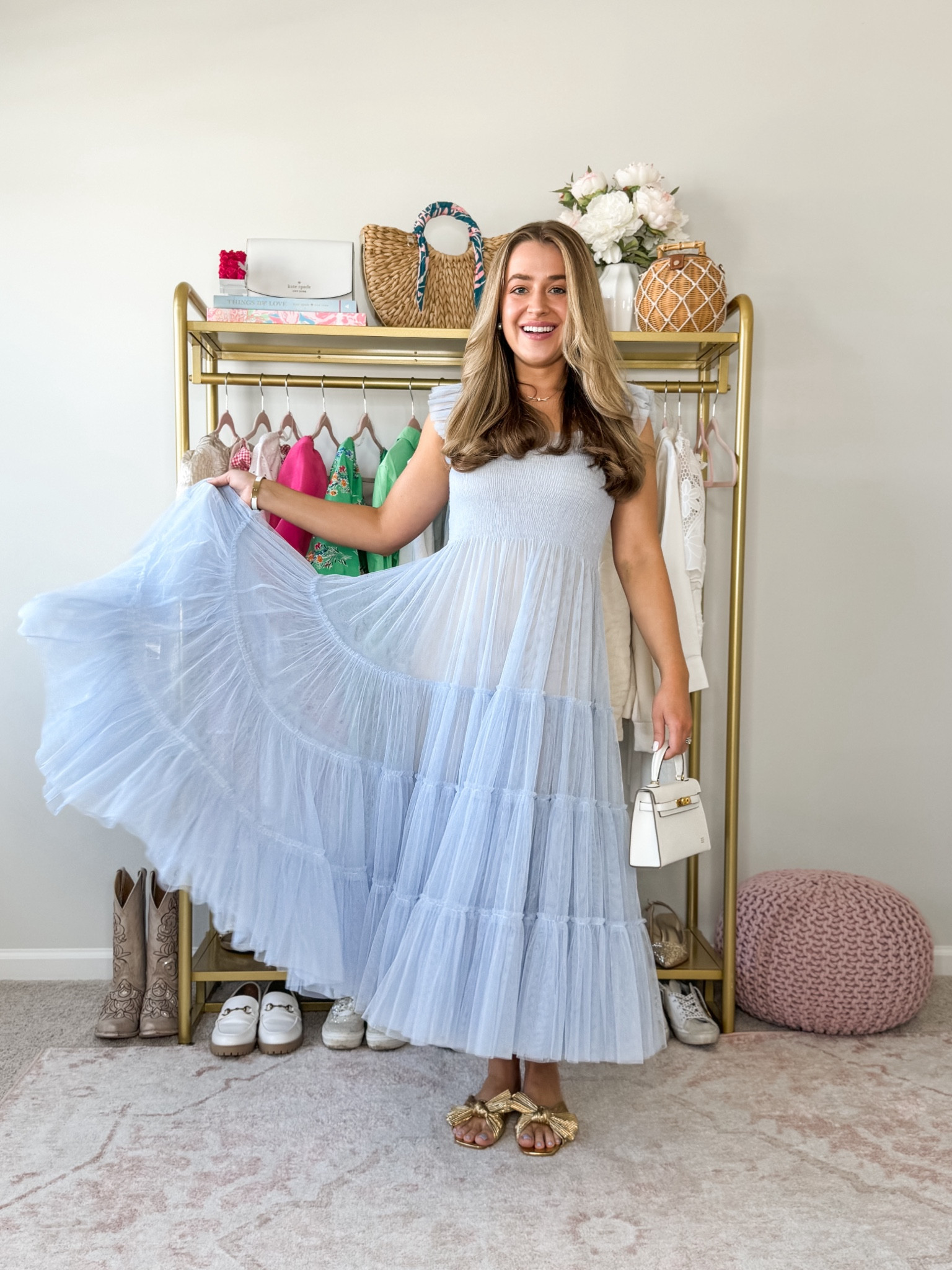 Easter dress. Tulle dress. Spring dress. Summer dress. Wedding guest dress. Gold sandals  

#LTKwedding #LTKSeasonal #LTKshoecrush