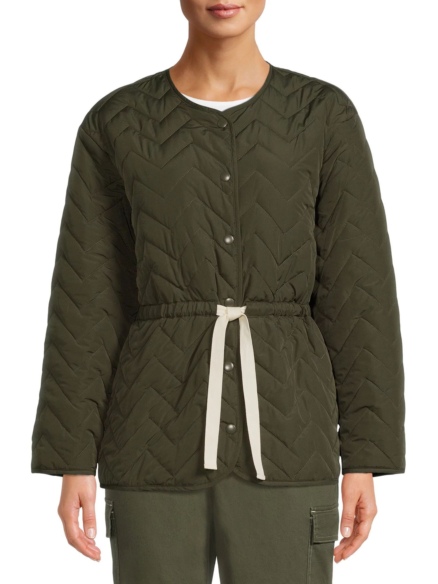 The Get Women's Drawstring Quilted Jacket | Walmart (US)