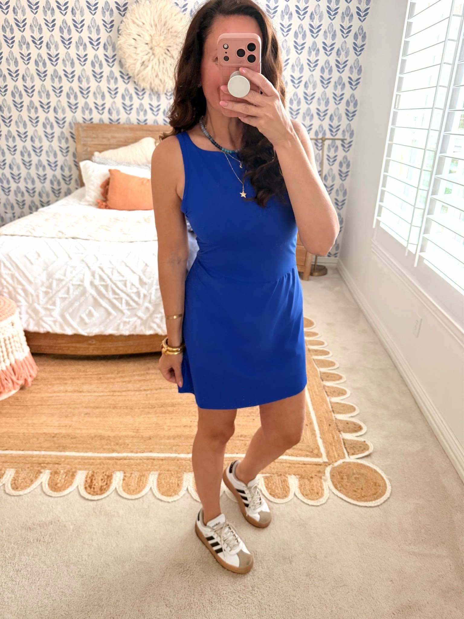Love this Target active dress with built in bra and shorts. 4 color options. This blue is beautiful in person!!
.

#LTKootd #LTKActive #LTKmomlife