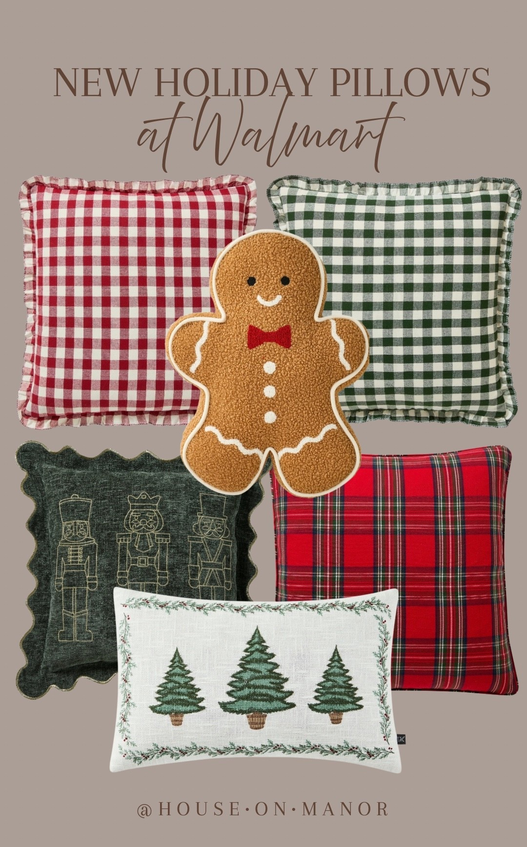 NEW HOLIDAY pillows at Walmart! Love the gingham print😍

#LTKSeasonal #LTKHome #LTKFindsUnder50