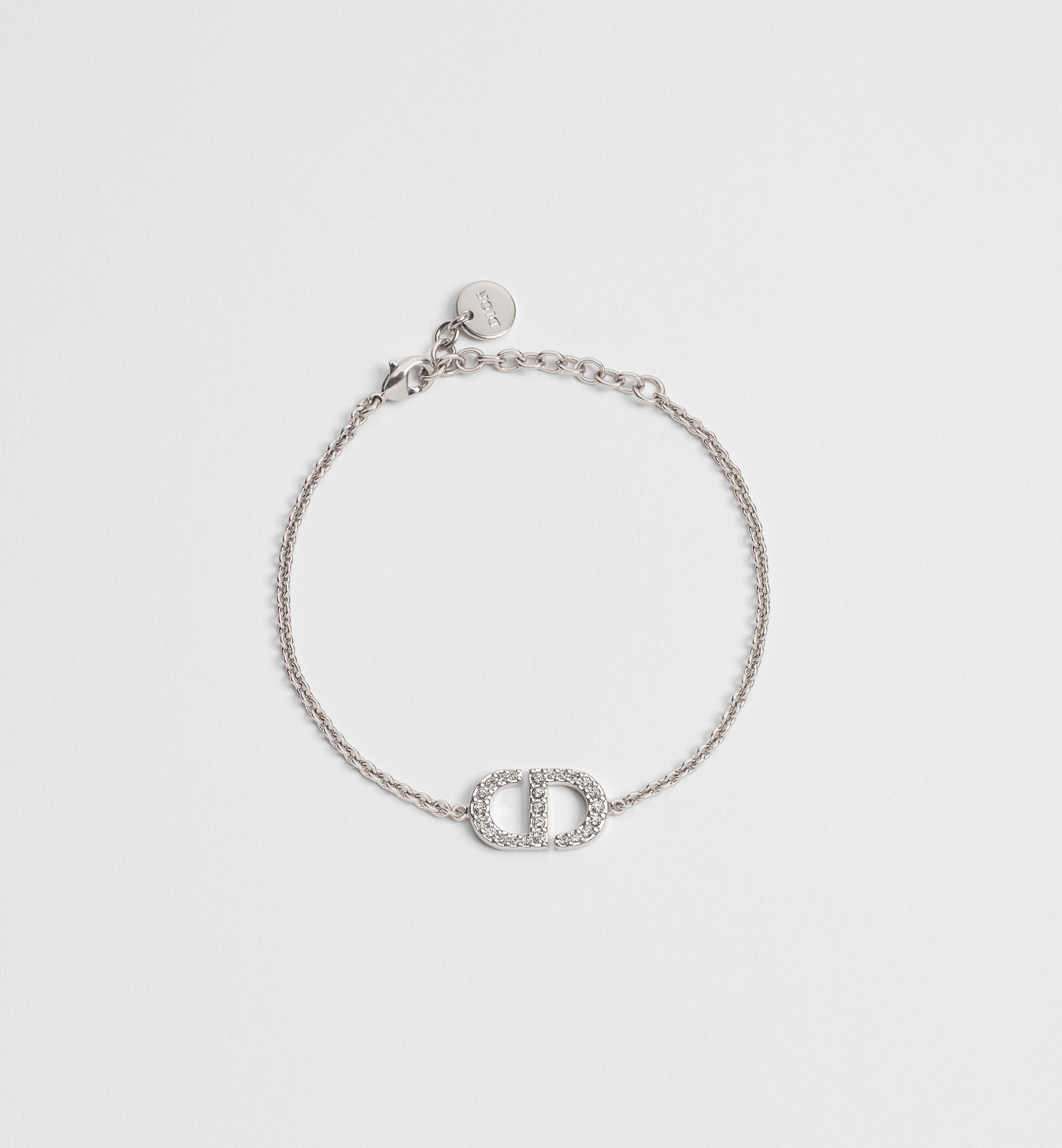 Petit CD Bracelet Silver-Finish Metal and Sparkling Crystals | DIOR | Christian Dior Parfums UK