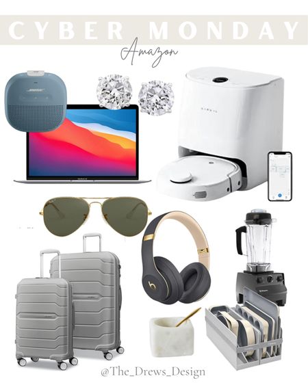 Gift ideas and home finds now on sale for Black Friday and Cyber Monday at Amazon. Narwal robot  mop and vacuum, beats noise canceling ear phones, caraway bakeware, rolling luggage, rattan aviators, apple laptop MacBook air, Bose waterproof speaker, diamond earrings, vitamin blender 

#LTKGiftGuide #LTKCyberweek #LTKhome