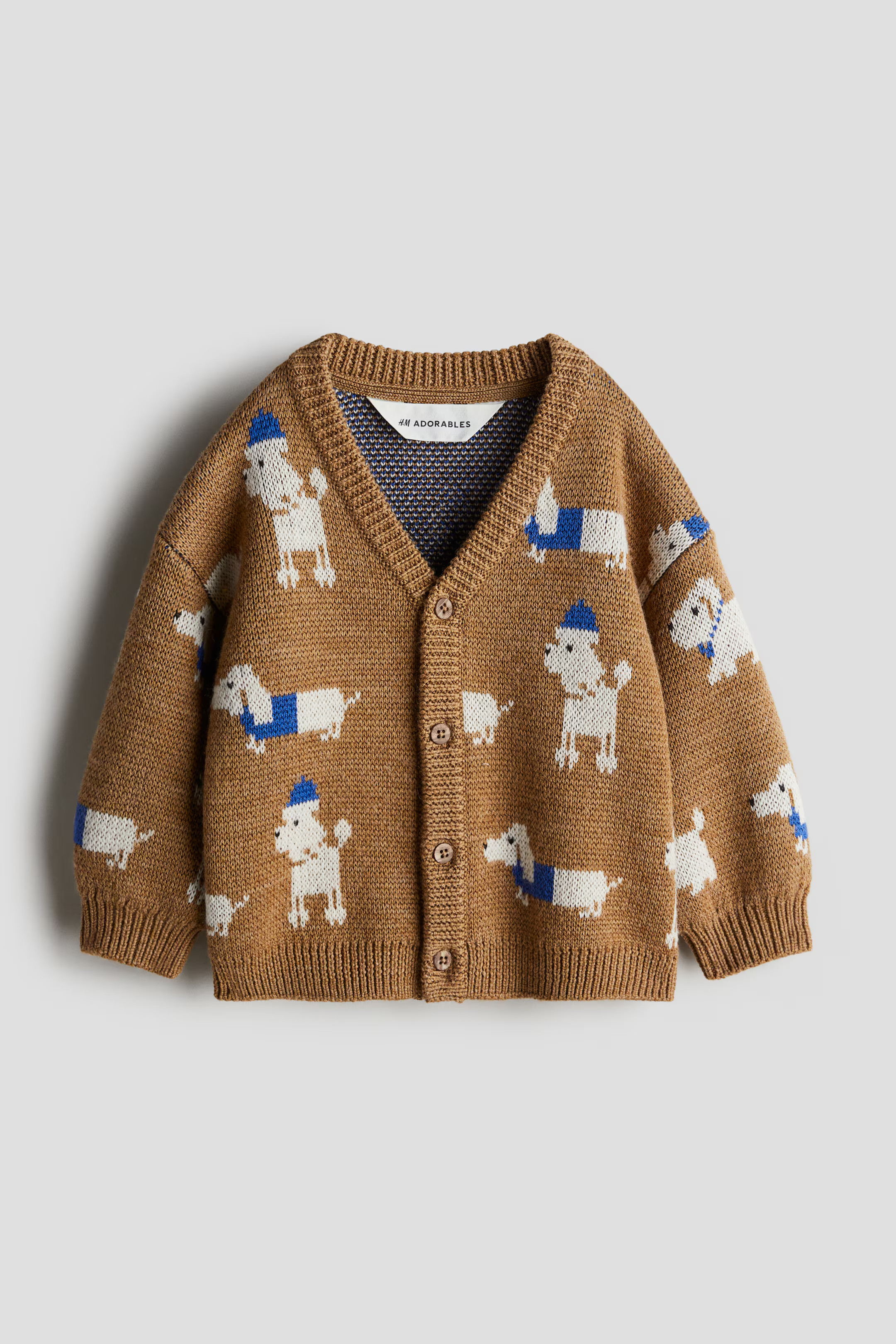 Wollcardigan in Jacquardstrick - Beige/Hunde - Kids | H&M AT | H&M (DE, AT, CH, NL, FI)