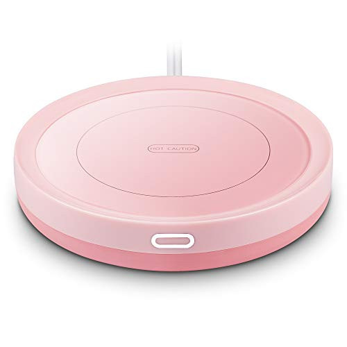 Smart Coffee Warmer, BESTINNKITS Auto On/Off Gravity-Induction Mug Warmer for Office Desk Use, Candle Wax Cup Warmer Heating Plate (Up to 131F/55C) (Pink) | Amazon (US)