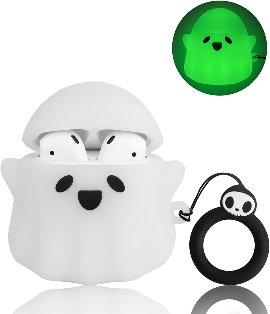 Compatible with AirPods Case Cover, [Glow in The Dark] Cute Ghost Case for Airpods 2nd & 1st, Sof... | Amazon (US)