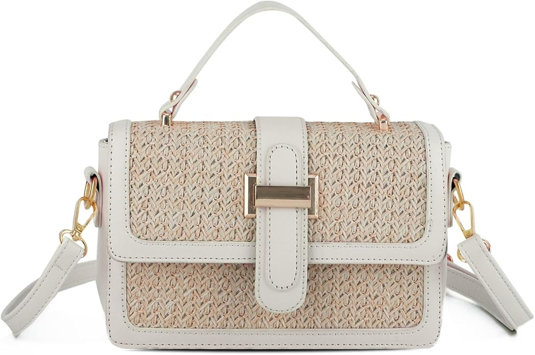 Summer Straw Crossbody Bags for women Trendy Woven Handbags Straw Clutch purses for Vacation | Amazon (US)