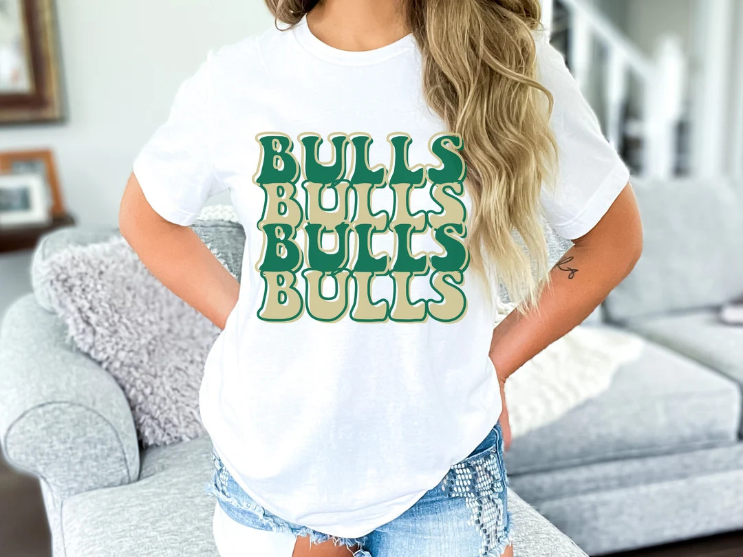USF Bulls South Florida Run With Us Green & Gold Bella - Etsy | Etsy (US)