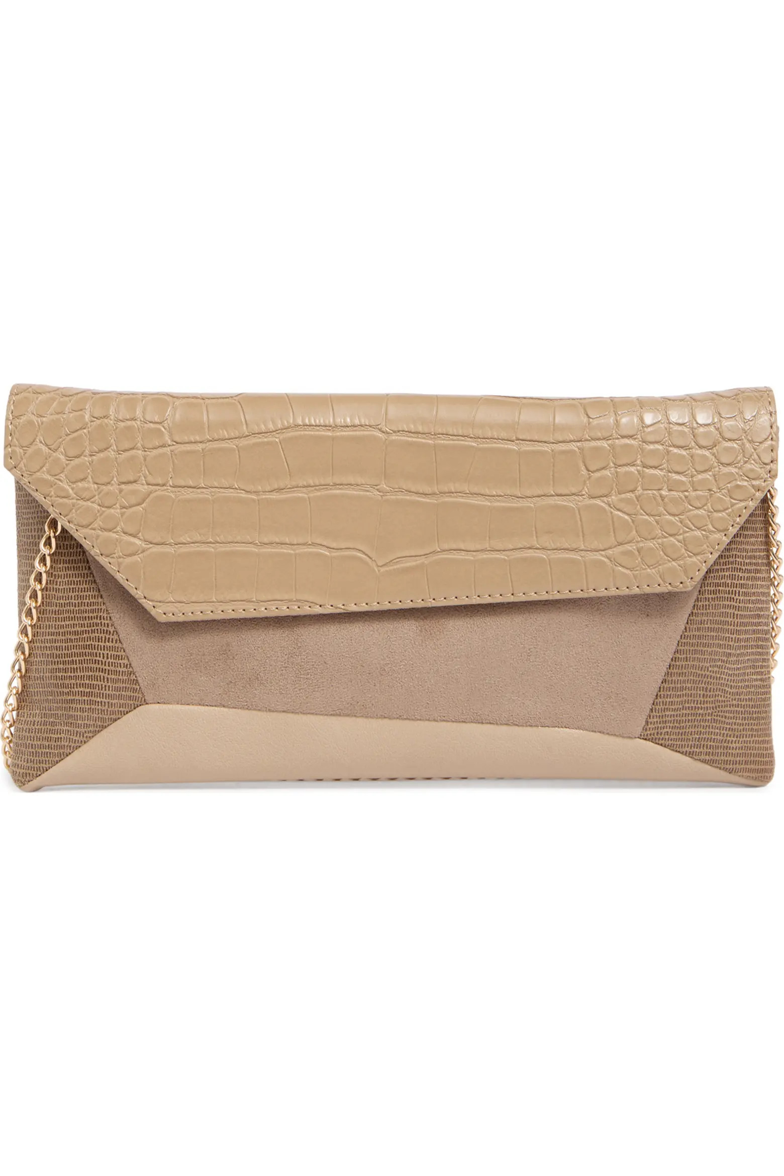 DV by Dolce Vita Franko Croc Embossed Faux Leather Clutch (Women) | Nordstromrack | Nordstrom Rack