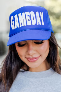 Gameday Blue Trucker hat | Pink Lily