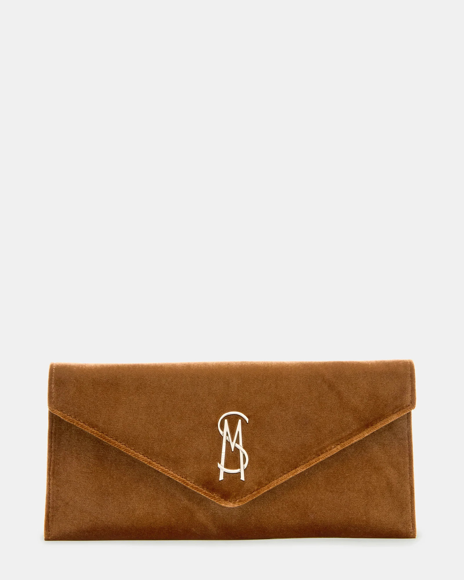SMOOTH Bag Rust Fabric Envelope Logo Crossbody Clutch Handbag | Steve Madden (US)