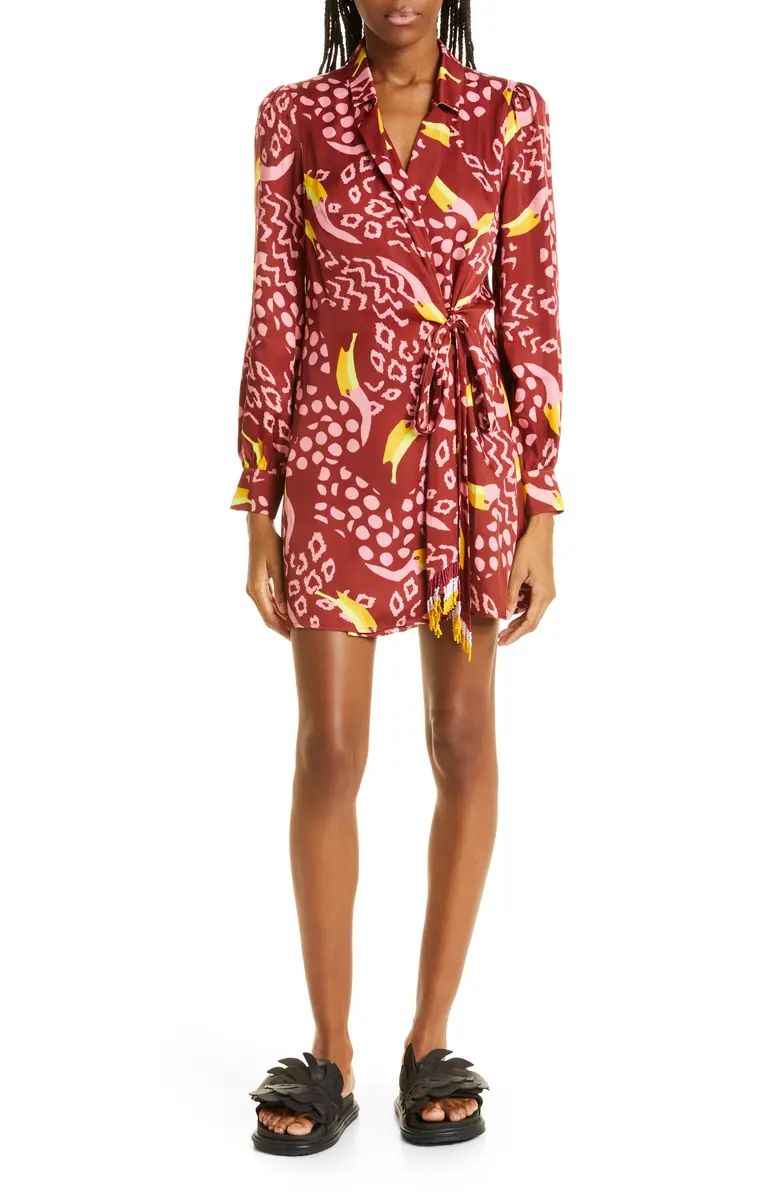 Toucanissimo Long Sleeve Print Wrap Dress | Nordstrom