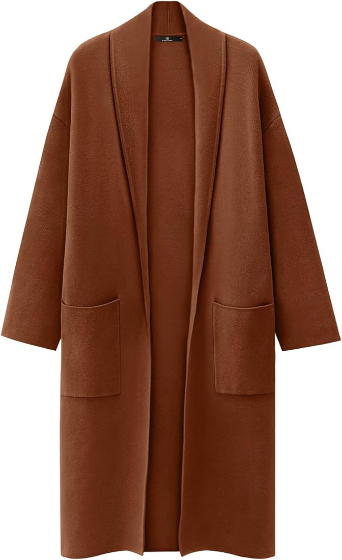 Women's Oversized Long Cardigan Sweaters 2023 Fall Trendy Coatigan Lightweight Jackets Knit Winte... | Amazon (US)