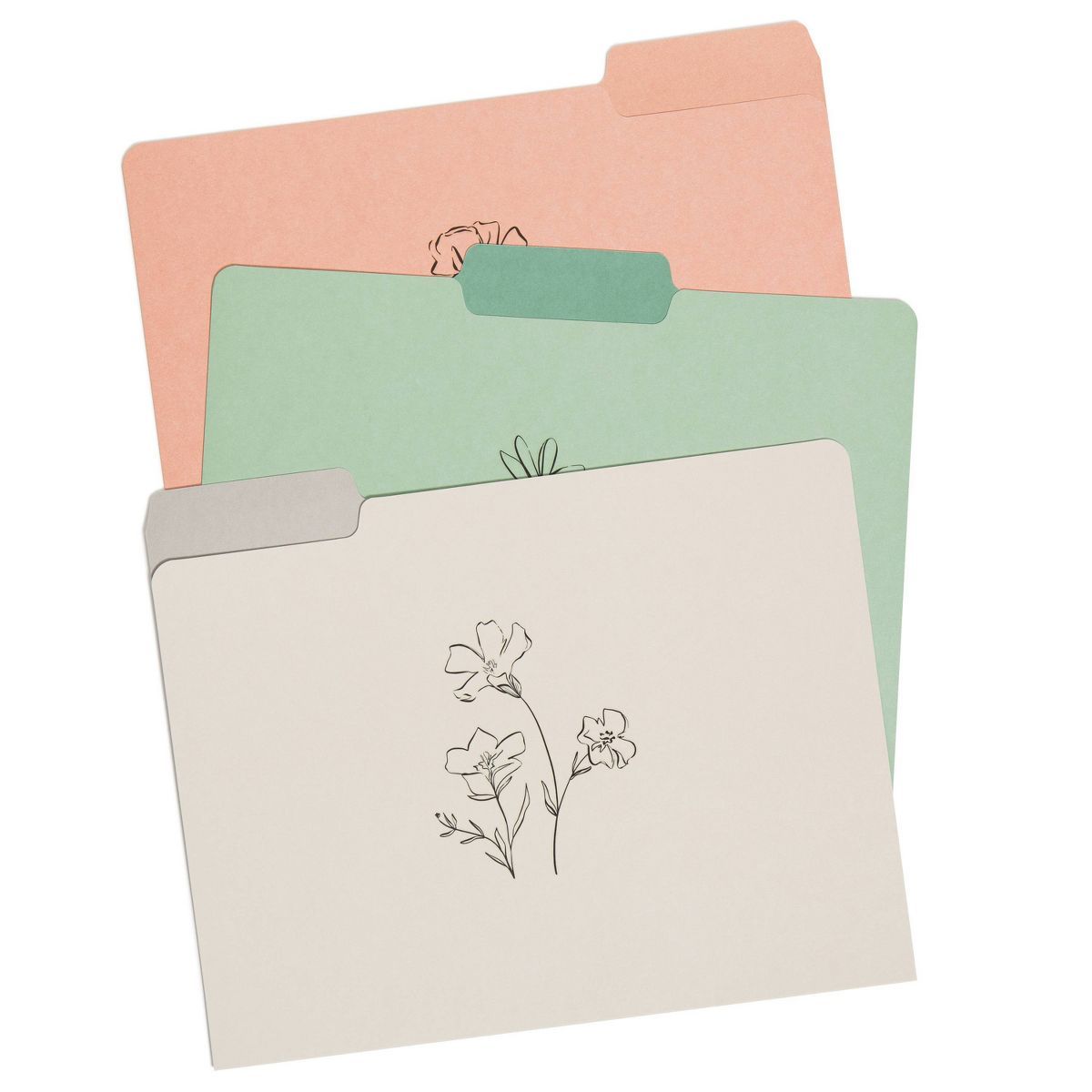 U Brands 12ct File Folders Floral Line Art | Target