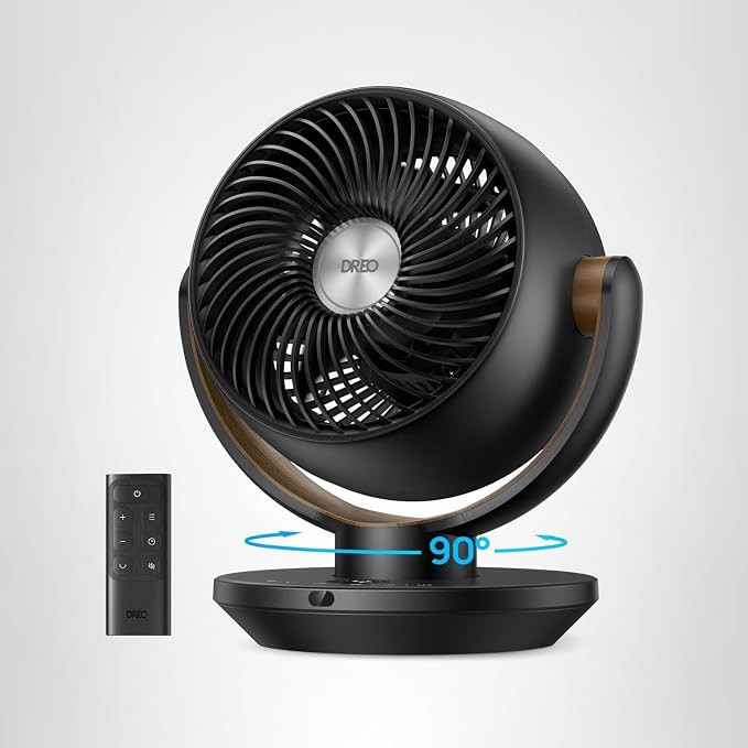 DREO Fan for Bedroom, Desk Air Circulator Fan with Remote, 11 Inch Table Fans for Whole Room, 65f... | Amazon (US)