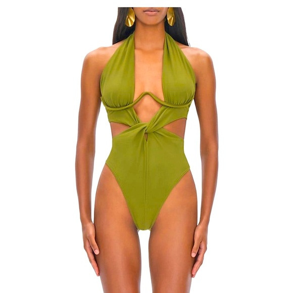 Andrea Iyamah Green Nayo One Piece Swimsuit | Poshmark