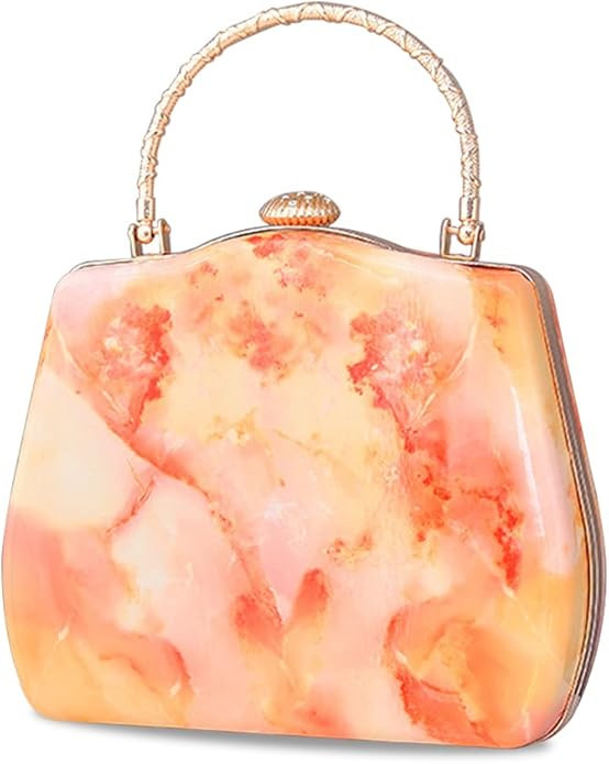 CORIOS Women Evening Bag Marble Clutch Bag Bridal Wedding Purse Charming Shoulder Bag | Amazon (US)