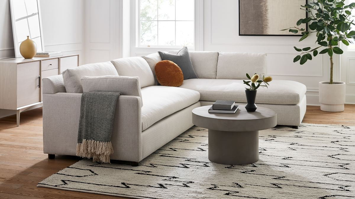 Marin 2-Piece Bumper Chaise Sectional (114") | West Elm (US)