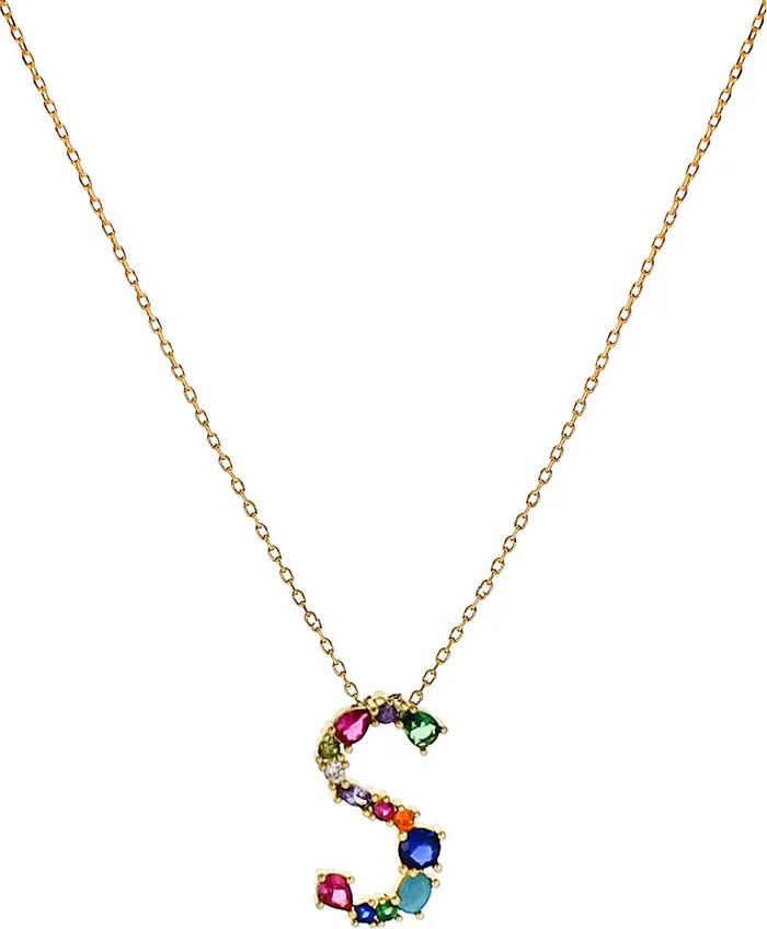 Panacea Multicolor Crystal Initial Pendant Necklace | Nordstrom | Nordstrom