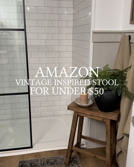 🍃Amazon Vintage Inspired Stool. Follow @farmtotablecreations on Instagram for more inspiration.

I found the best budget friendly, vintage inspired stool & it works so well here in our bathroom space.🙌🏼

If you’ve been on the hunt for one but don’t want the hefty price tag, this is for you! With its wire-brush finish, it’s the perfect accent piece for your home.

Amazon | Amazon Home Finds | Loloi Rugs | Bathroom Decor | Bathroom Storage | Amazon Must Haves | Bathroom Shelves | Home Decorating | Decor Ideas | Budget Friendly Decor | Home Inspiration  | Small Spaces | Bathroom Shelves | Small Bathroom Storage | Summer Decor | Summer Bathroom Decor | Affordable Decor | Amazon Bathroom Finds 

#LTKFindsUnder50 #LTKSaleAlert #LTKHome