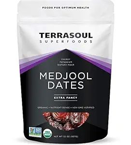 Terrasoul Superfoods Organic Medjool Dates, 2 Lbs - Soft Chewy Texture | Sweet Caramel Flavor | F... | Amazon (US)