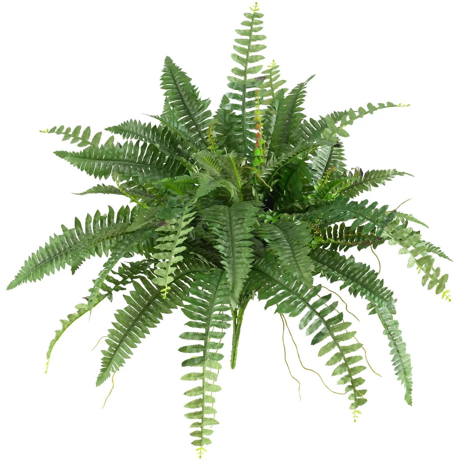 Nearly Natural 40" Plastic/Polyester Boston Fern Artificial Plant (Set of 2), Green | Walmart (US)