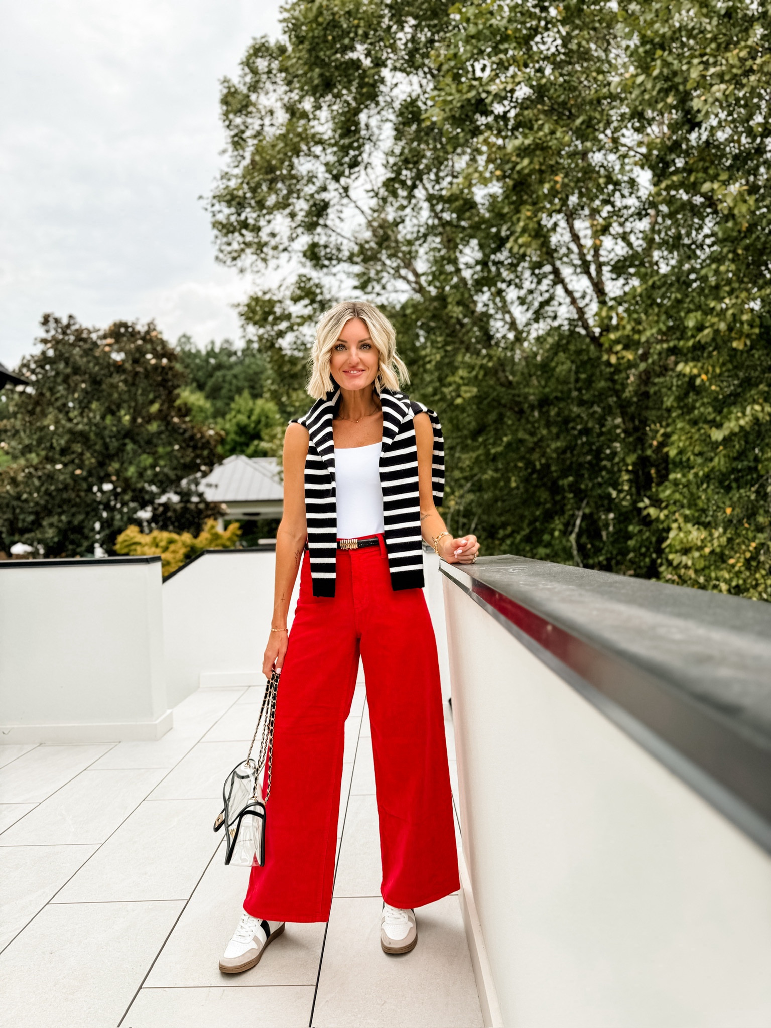 These corduroy pants from Target! 😍 Love this outfit for game day! Wearing XS/2!

Loverly Grey, Target finds, corduroy pants, Georgia game day outfits, wide leg pants, fall looks, fall outfits, sneakers, white bodysuit, striped cardigan 

#LTKSeasonal #LTKStyleTip