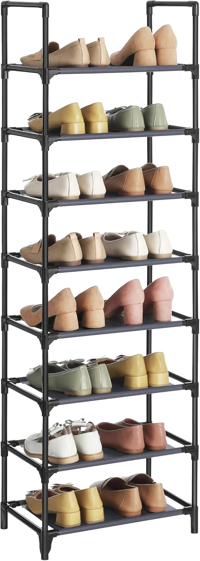 SONGMICS Shoe Rack, 8-Tier Shoe Shelf, Shoe Storage Organizer, Metal Frame, Non-Woven Fabric Shel... | Amazon (CA)