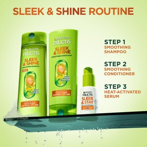 Garnier Fructis Sleek & Shine Sleek and Stay Heat Activated Serum, 1.69 OZ | CVS Health