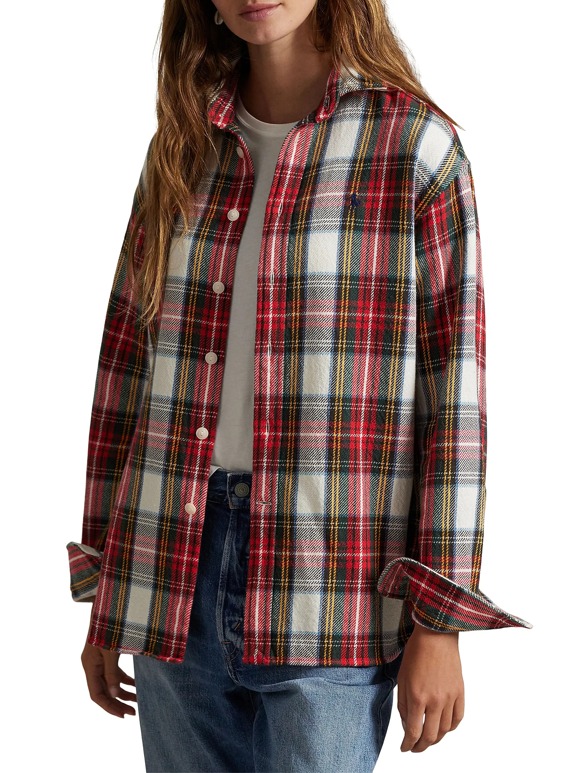 Polo Ralph Lauren Plaid Button-Front Cotton Flannel Shirt | Saks Fifth Avenue | Saks Fifth Avenue