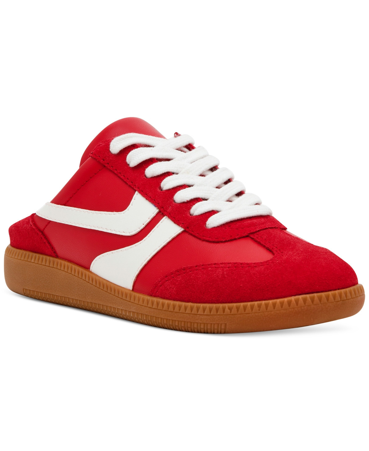 Steve Madden Women's Maddox Lace-Up Mule Sneakers - Red | Macy's