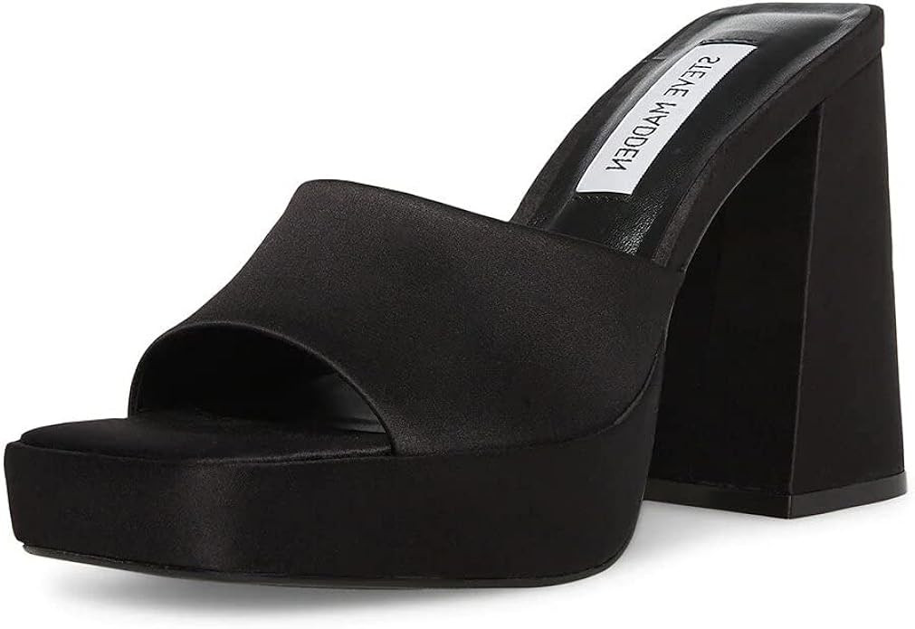 Steve Madden Cristo Platform Sandal Open Toe Chunky Heel Slip On Mule Pumps | Amazon (US)