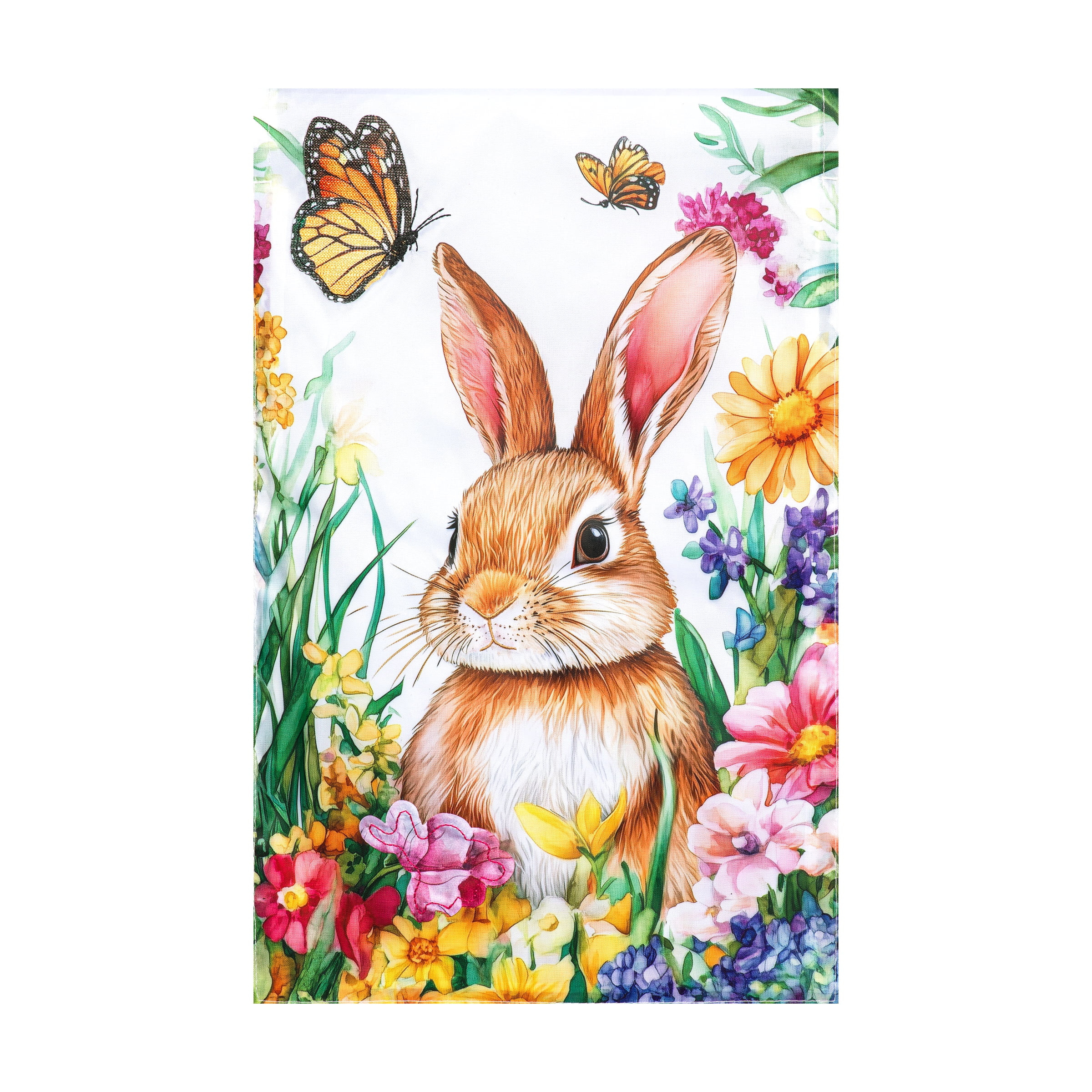 Meadow Creek 11.5" x 18" Spring Bunny Outdoor Yard Flag | Walmart (US)