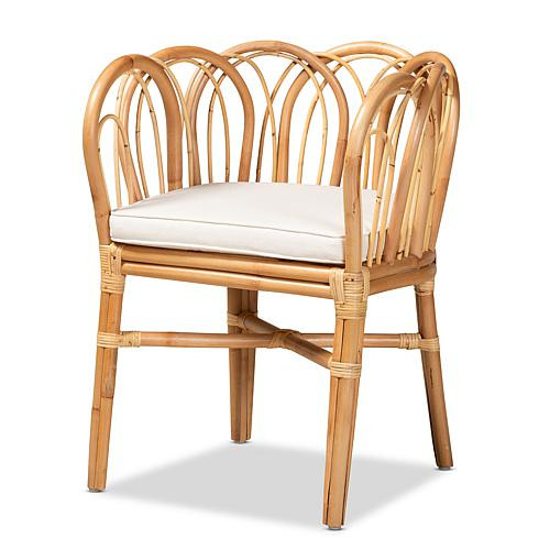 Wholesale Interiors Melody Natural Finished Rattan Chair | HSN