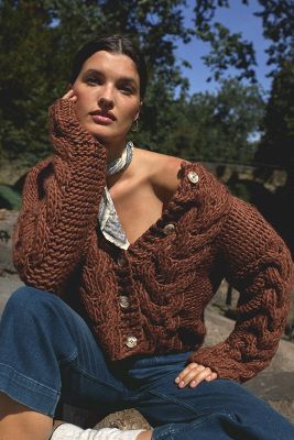 Cozy Cable-Knit Cardigan | Anthropologie (US)