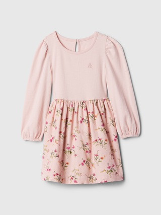 Baby &amp;amp;amp; Toddler 2-in-1 Puff-Sleeve Skater Dress | Gap | Gap (US)