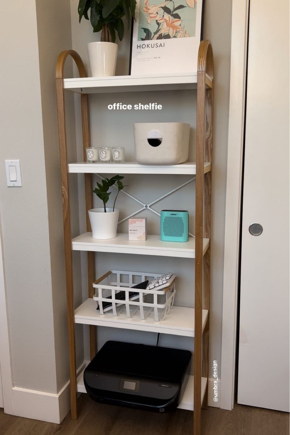 White wood oak shelf 