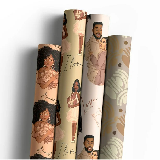 Mah Melanin Beautiful Collection Premium Wrapping Paper, 4 pk. | Sam's Club