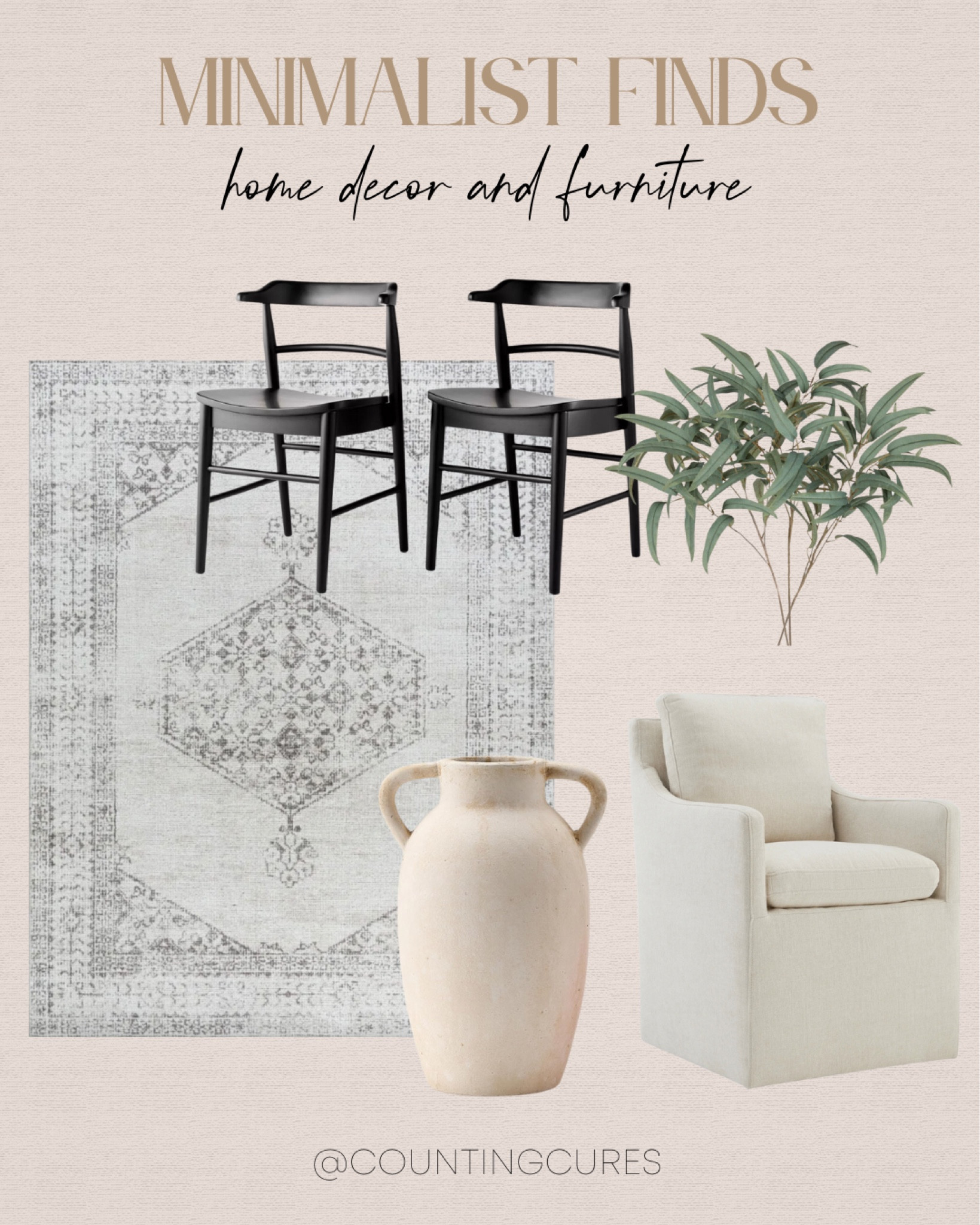 Shop this vintage gray rug, kitchen stools, dining chair, and more to embrace the beauty of simplicity with minimalist decor and furniture pieces.
#kitchenrefresh #furniturefinds #interiordesign #homeinspo

#LTKStyleTip #LTKHome #LTKSeasonal