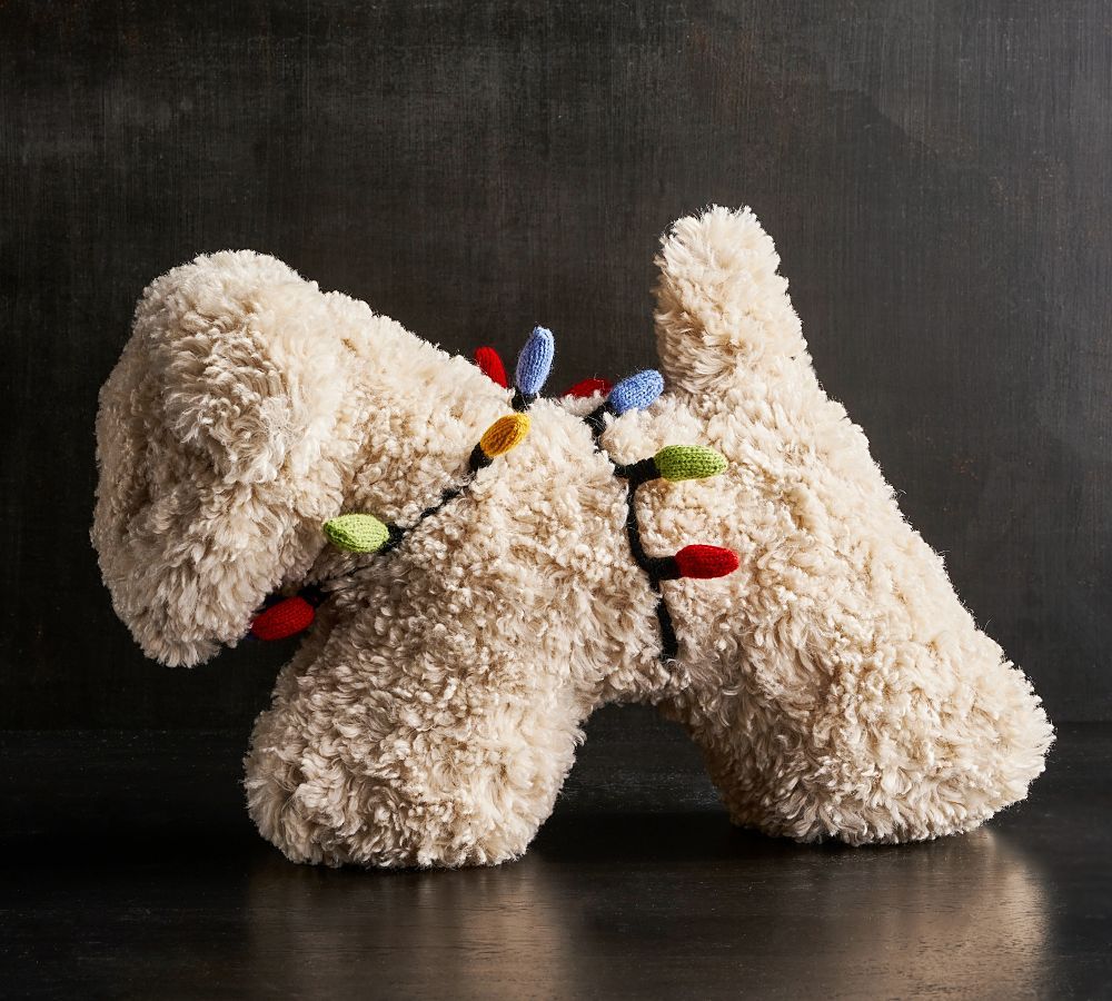 Dog with Lights Shaped Pillow | Pottery Barn (US)
