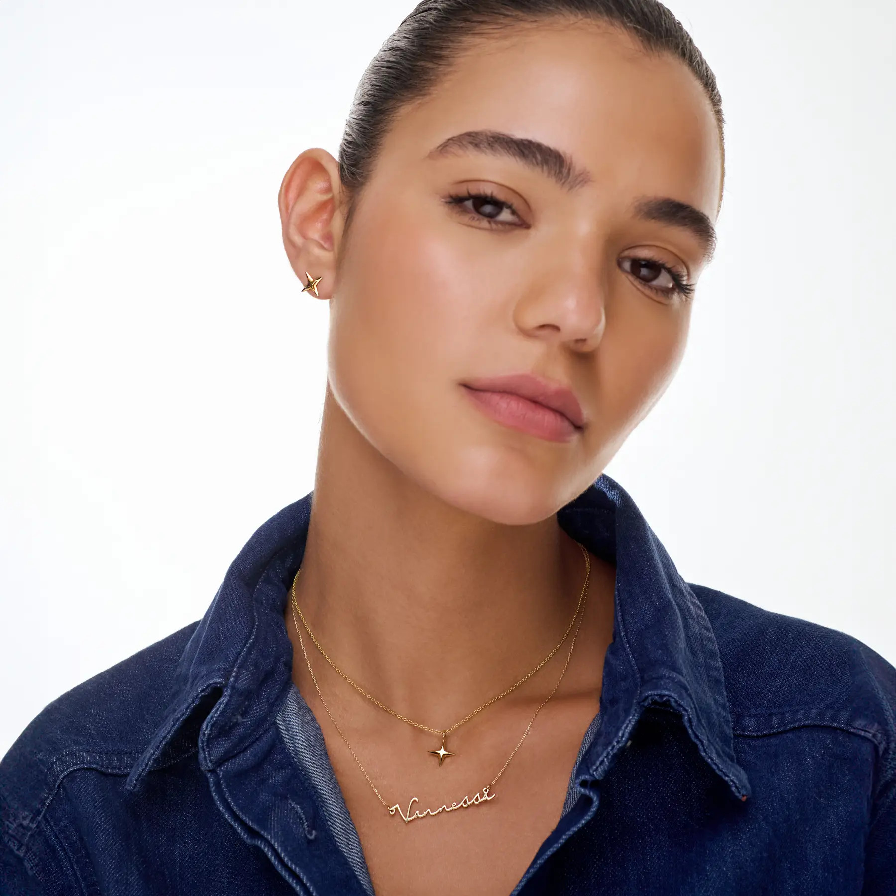 Mon Petit Name Necklace - Gold Vermeil | Oak & Luna (US)