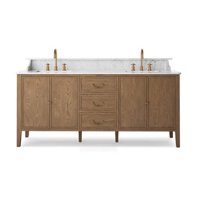 Elliston Double Vanity-Carrara Marble | Wayfair North America