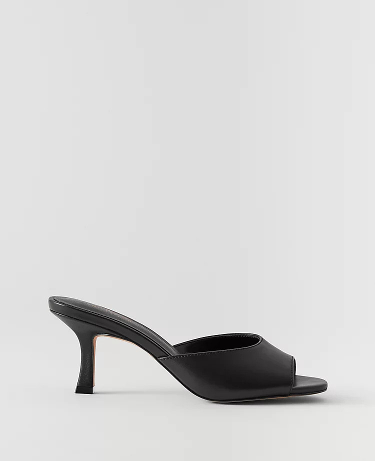 Leather Peep Toe Sandals | Ann Taylor (US)