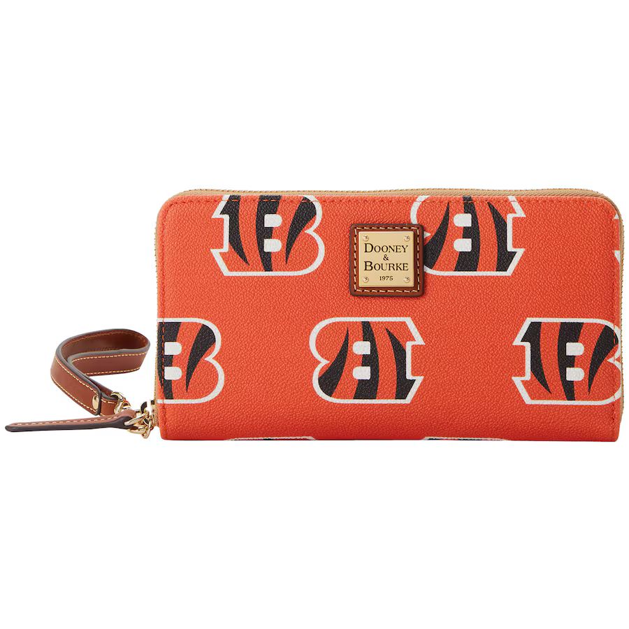 Cincinnati Bengals Dooney & Bourke Sporty Monogram Large Zip-Around Wristlet | Lids