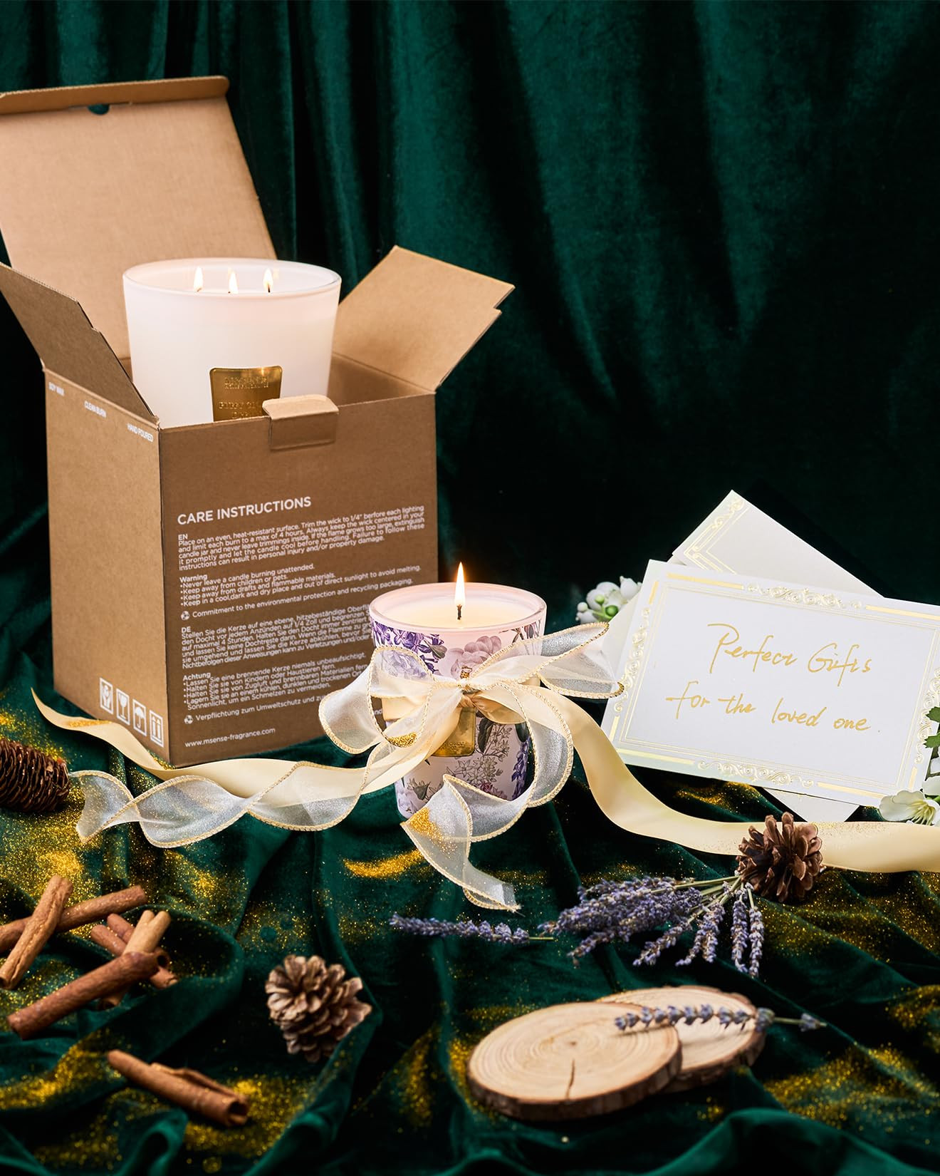 M&SENSE Large Candles Caramel Pumpkin Latte Scented, 3 Wick Natural Soy Candles for Home Scented,... | Amazon (US)