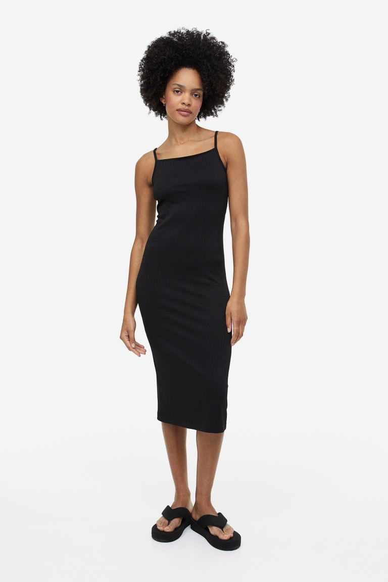 Open-backed ribbed jersey dress | H&M (UK, MY, IN, SG, PH, TW, HK)