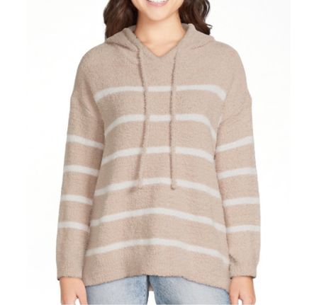 Hooded long sleeve pullover sweater at Walmart 