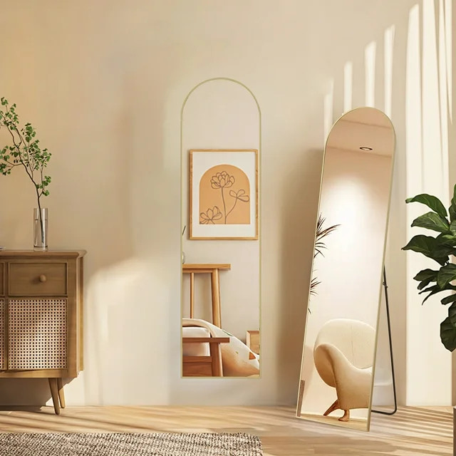 59"x16" Arched Full Length Mirror Full Body Mirror Floor Mirror Standing Hanging or Leaning Wall,... | Walmart (US)